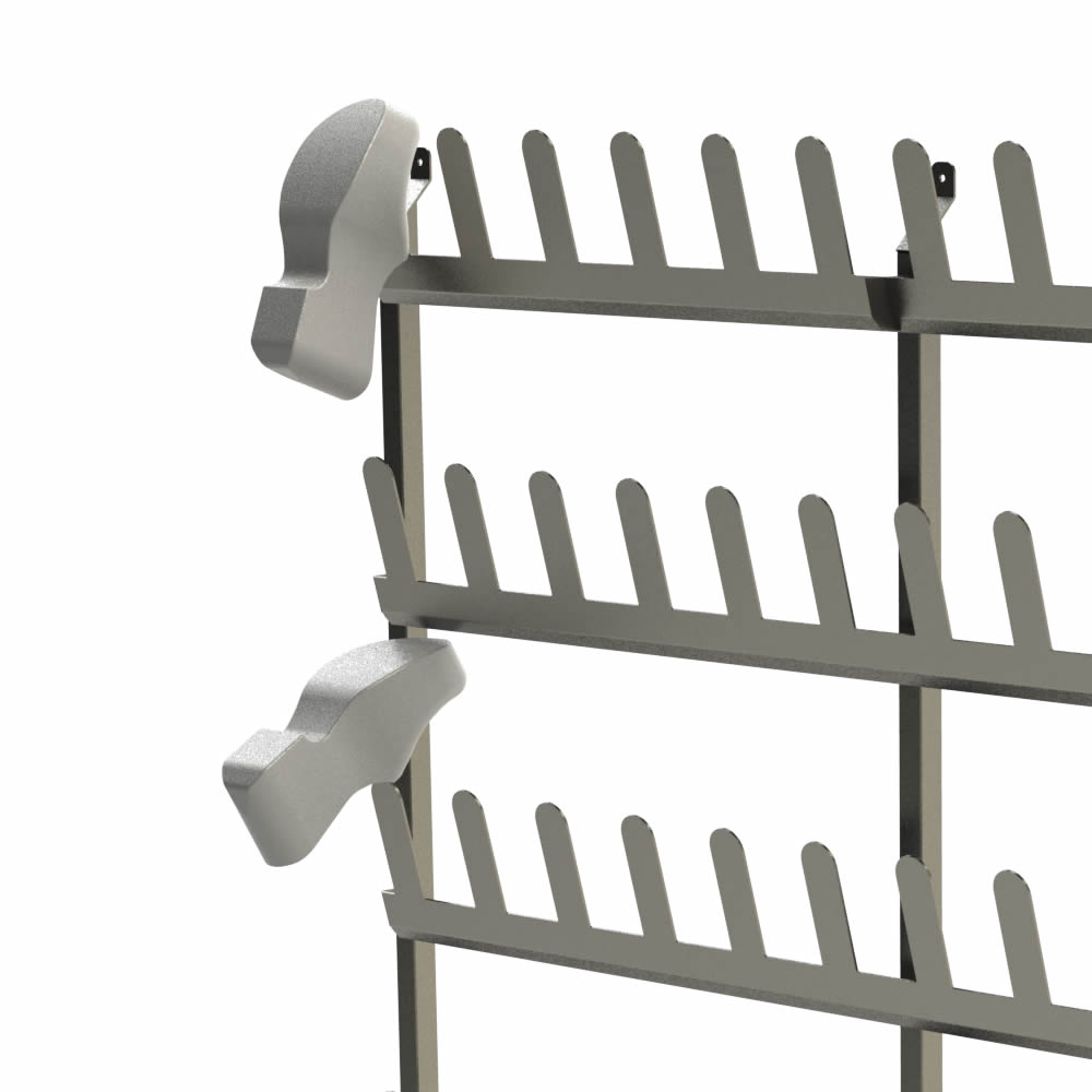 Stainless steel wall mounted shoe rack