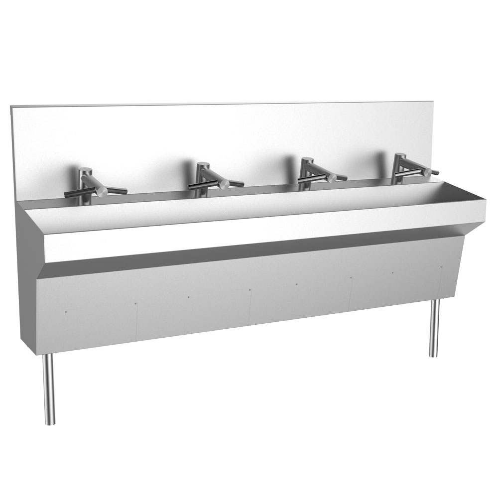 Stainless Steel Sink Featuring A Basin Mounted Dyson Airblade Wash+Dry