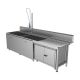 Double Bowl Single Drainer Stainless Steel Belfast Sink with Underc30upboard