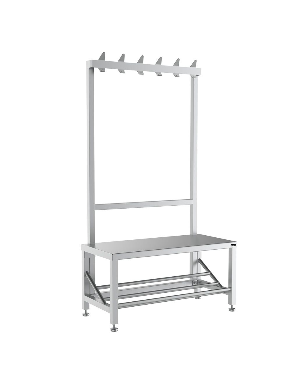 Single Sided Changing Room Bench with Coat Hook Rail