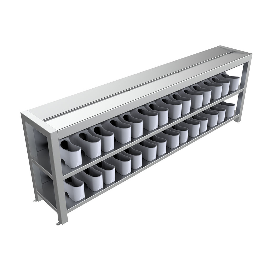 2 Tier Changing Room Bench With Rear Cladding