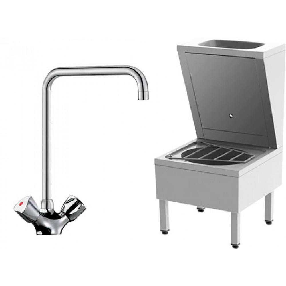 Stainless steel janitorial sink