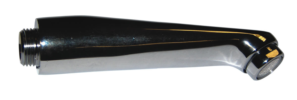 Chrome plated water spout