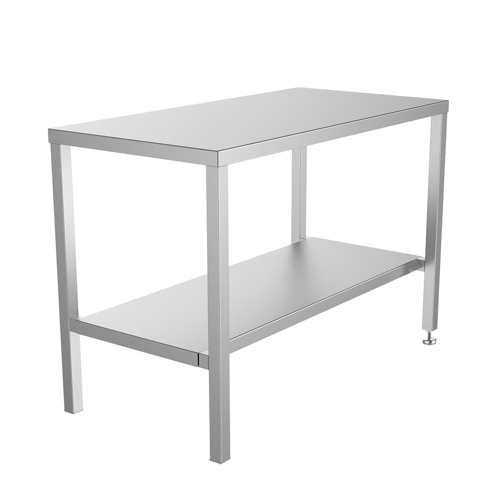 Stainless Steel Top Table With Shelf St Under Frame Stainless Steel Top Table With Shelf