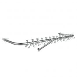 Wall Mounted Coat Hanging Rail - 28 Hooks