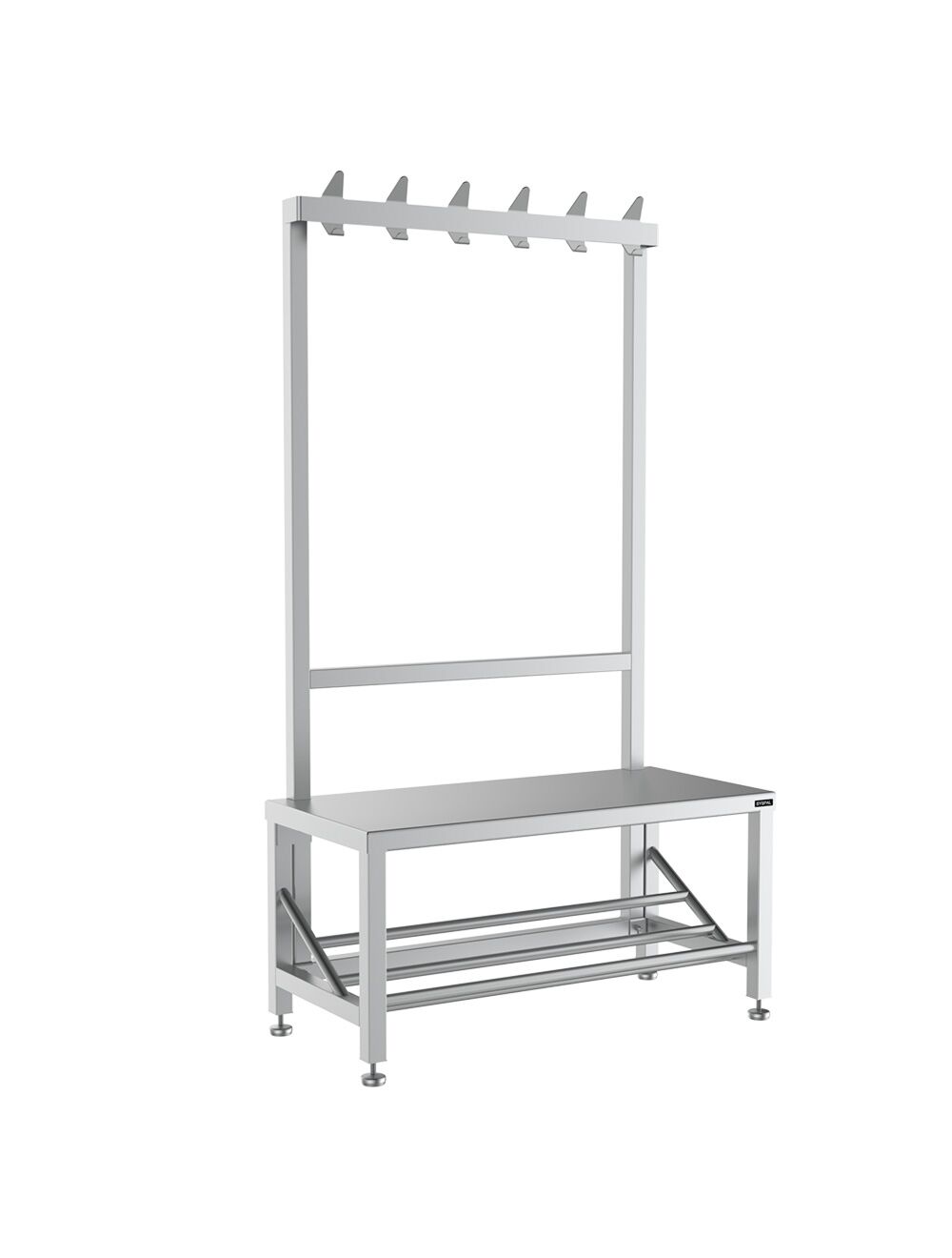 Single Sided Changing Room Bench with Coat Hook Rail